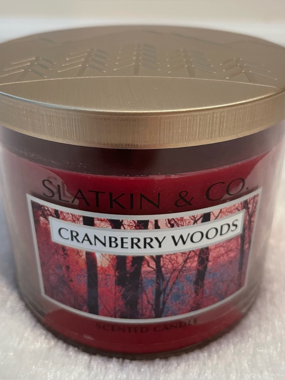Slatkin & Co. Cranberry Woods Red Scented Candle